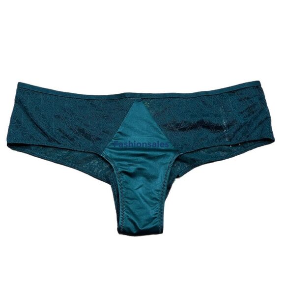 Victorias Secret Sexy VS Logo Mesh and Satin front Cheeky Panty Green M - Picture 4 of 5